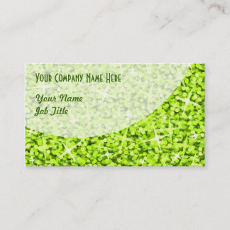 Glitz Lime Curve business card template