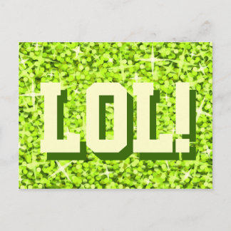 Glitz Lime 'LOL!' postcard