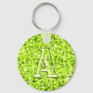 Glitz Lime 'monogram' keychain