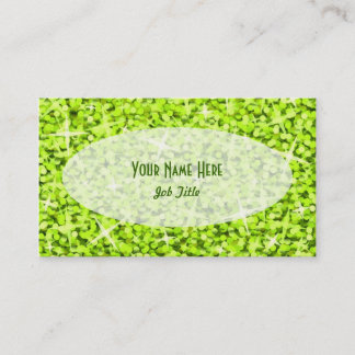 Glitz Lime Oval business card template