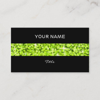 Glitz Lime stripe business card black back