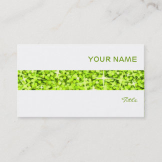 Glitz Lime stripe business card white