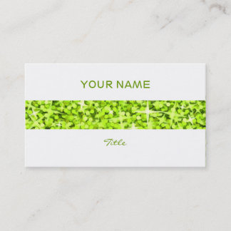 Glitz Lime stripe business card white back