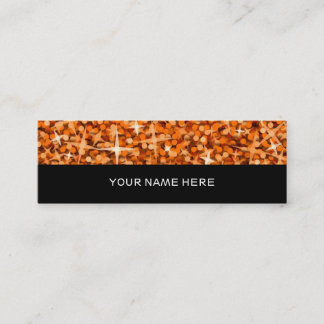 Glitz Orange business card skinny black