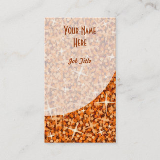 Glitz Orange Curve business card portrait