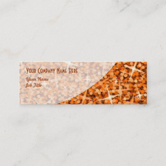 Glitz Orange Curve business card skinny