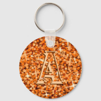 Glitz Orange 'monogram' keychain