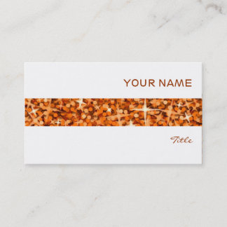 Glitz Orange stripe business card white