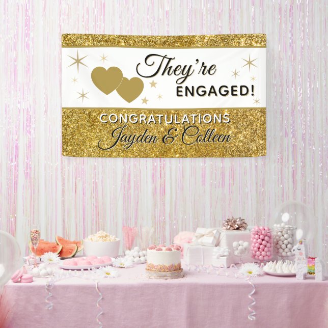 Glitz!! Personalized Engagement Banner (Party)