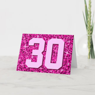 Glitz Pink 'Age' 'Happy Birthday' card