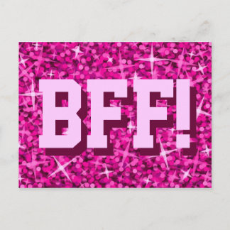 Glitz Pink 'BFF!' postcard