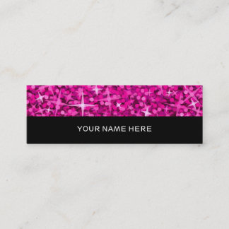 Glitz Pink business card skinny black
