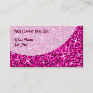 Glitz Pink Curve business card template