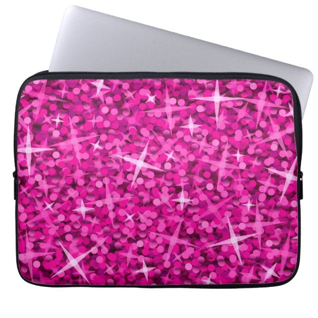 Glitz Pink laptop sleeve 13 inch (Front)