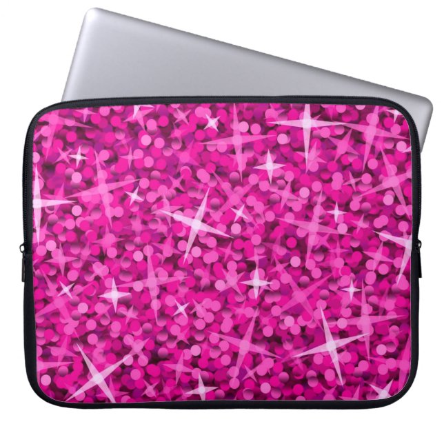 Glitz Pink laptop sleeve 15 inch (Front)