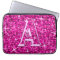 Glitz Pink 'monogram' laptop sleeve 13 inch
