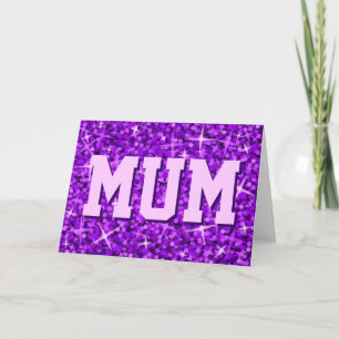 Glitz Pink 'MUM' 'Happy Mother's Day' card