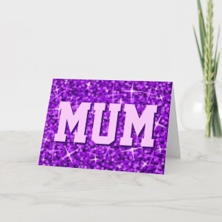 Glitz Pink 'MUM' 'Happy Mother's Day' card