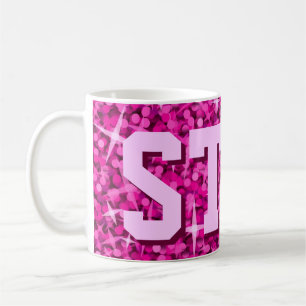 Glitz Pink print mug 'STAR'