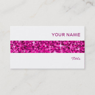 Glitz Pink stripe business card white