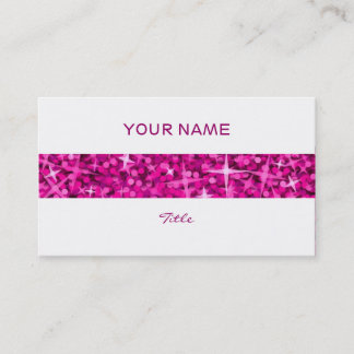 Glitz Pink stripe business card white back