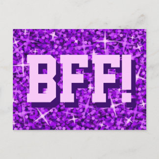 Glitz Purple 'BFF!' postcard