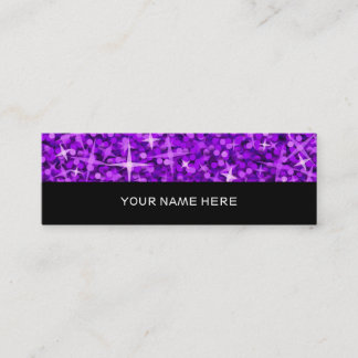 Glitz Purple business card skinny black