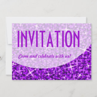 Glitz Purple curve 'Invitation' invitation