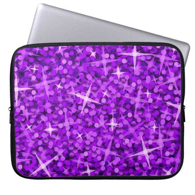 Glitz Purple laptop sleeve 15 inch (Front)