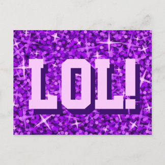 Glitz Purple 'LOL!' postcard