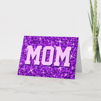 Glitz Purple 'MOM' 'Happy Mother's Day' card