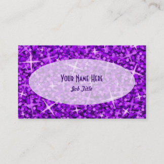 Glitz Purple Oval business card template