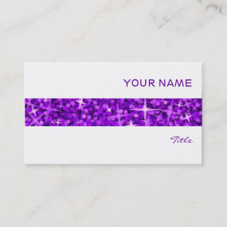 Glitz Purple stripe business card white