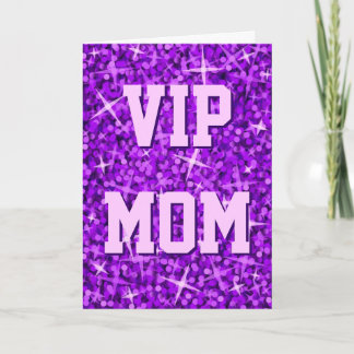 Glitz Purple 'VIP MOM' 'Happy Birthday' card