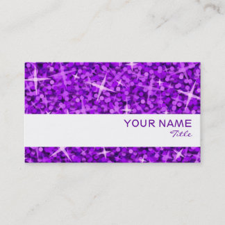 Glitz Purple white stripe business card template
