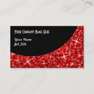 Glitz Red Black Curve business card template