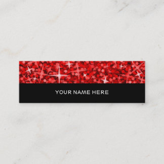 Glitz Red business card skinny black