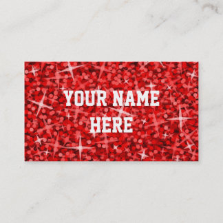 Glitz Red business card template