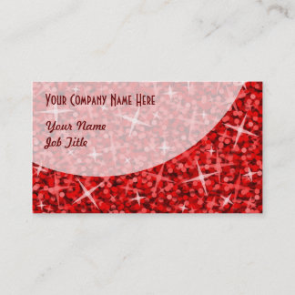 Glitz Red Curve business card template