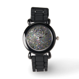 Glitz Silver and Hologram Glitter Watch! Watch