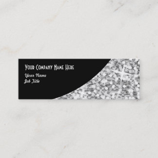 Glitz "Silver" Black Curve business card skinny