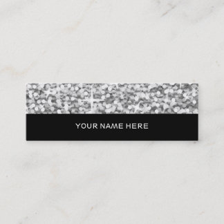 Glitz "Silver" business card skinny black