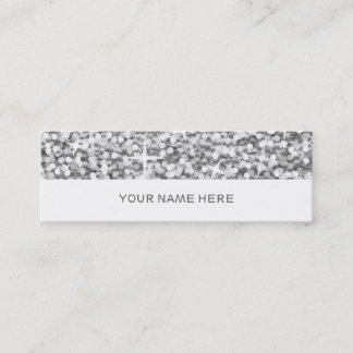 Glitz "Silver" business card skinny white