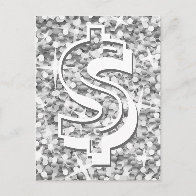 Glitz "Silver" dollar '$' postcard (Front)