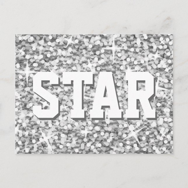 Glitz "Silver" 'STAR' postcard (Front)