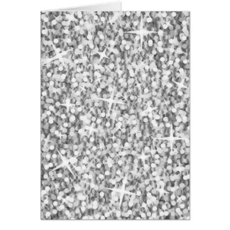 Glitz Silver 'Your Text' card inside text vertical