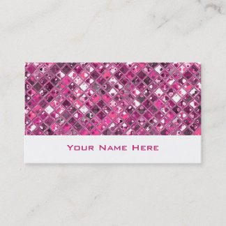 Glitz Tiles Hot Pink 1 business card white