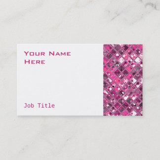 Glitz Tiles Hot Pink 1 business card white side