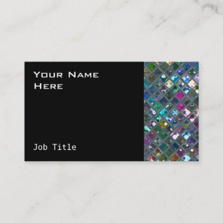 Glitz Tiles Multicoloured 2 black side Business Card