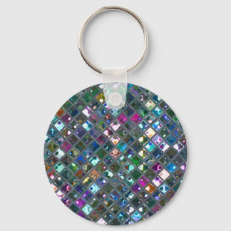 Glitz Tiles Multicoloured 2 print key chain